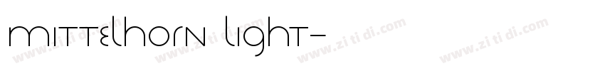 Mittelhorn Light字体转换